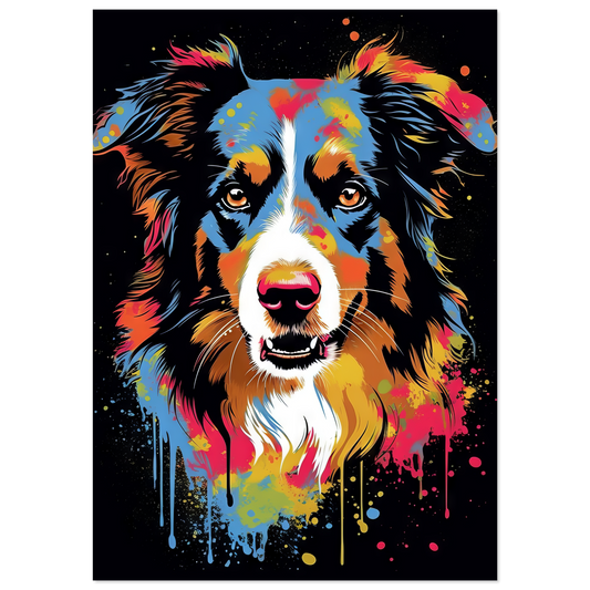 Dog collie pop art (DOG83)