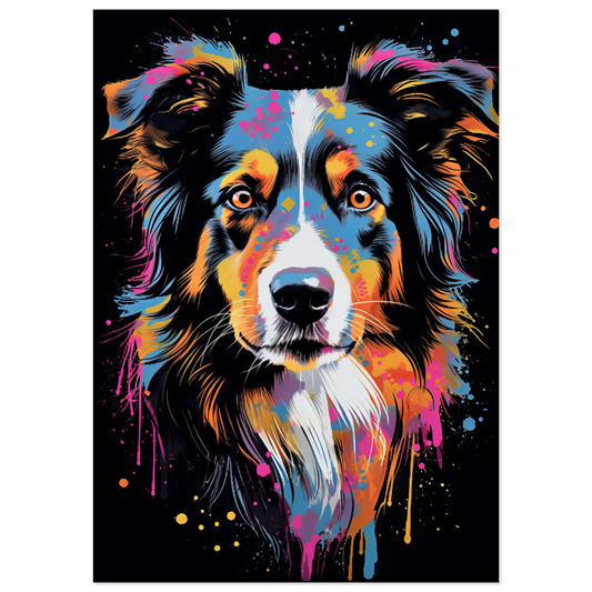 Dog collie pop art (DOG84)