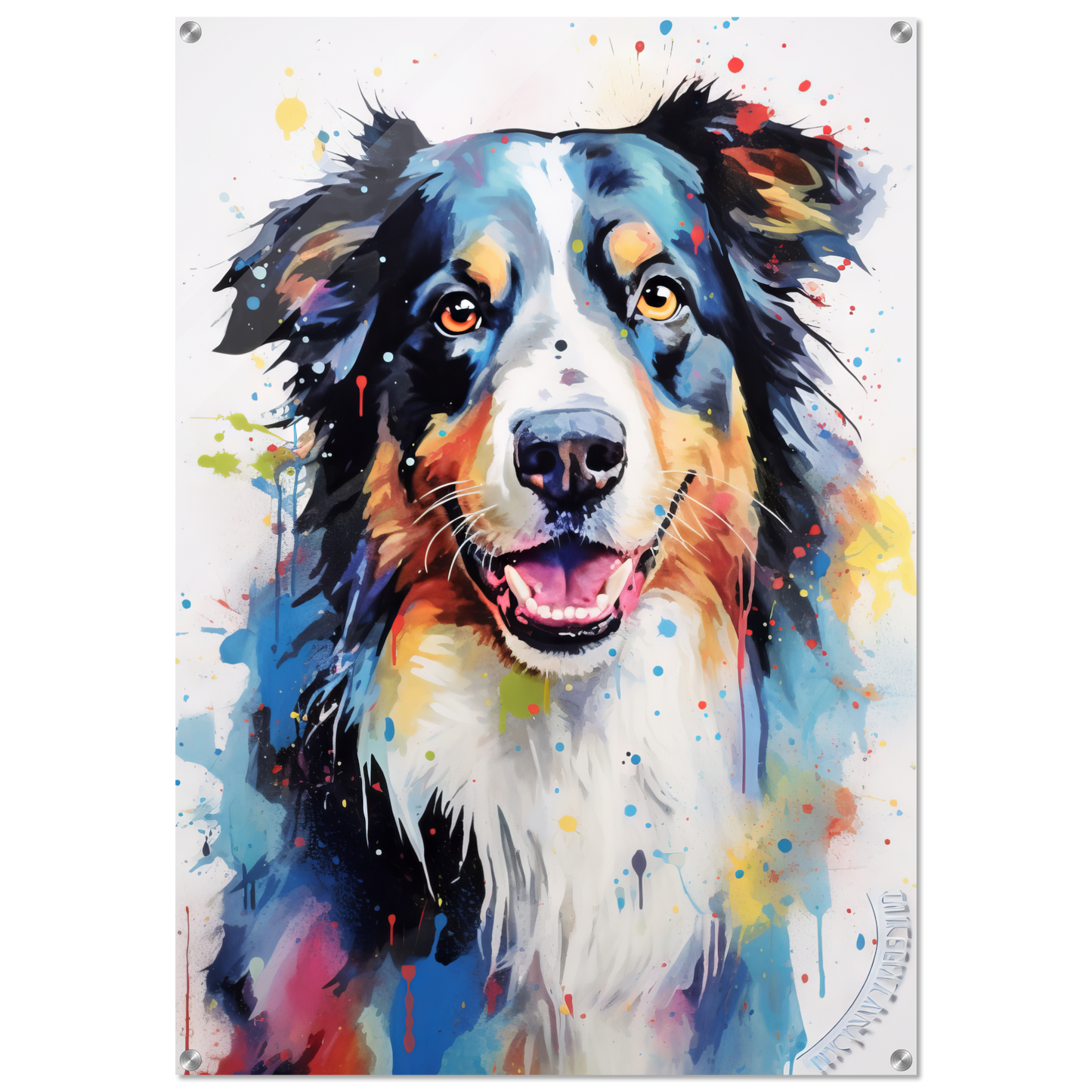 Dog collie pop art (DOG85)