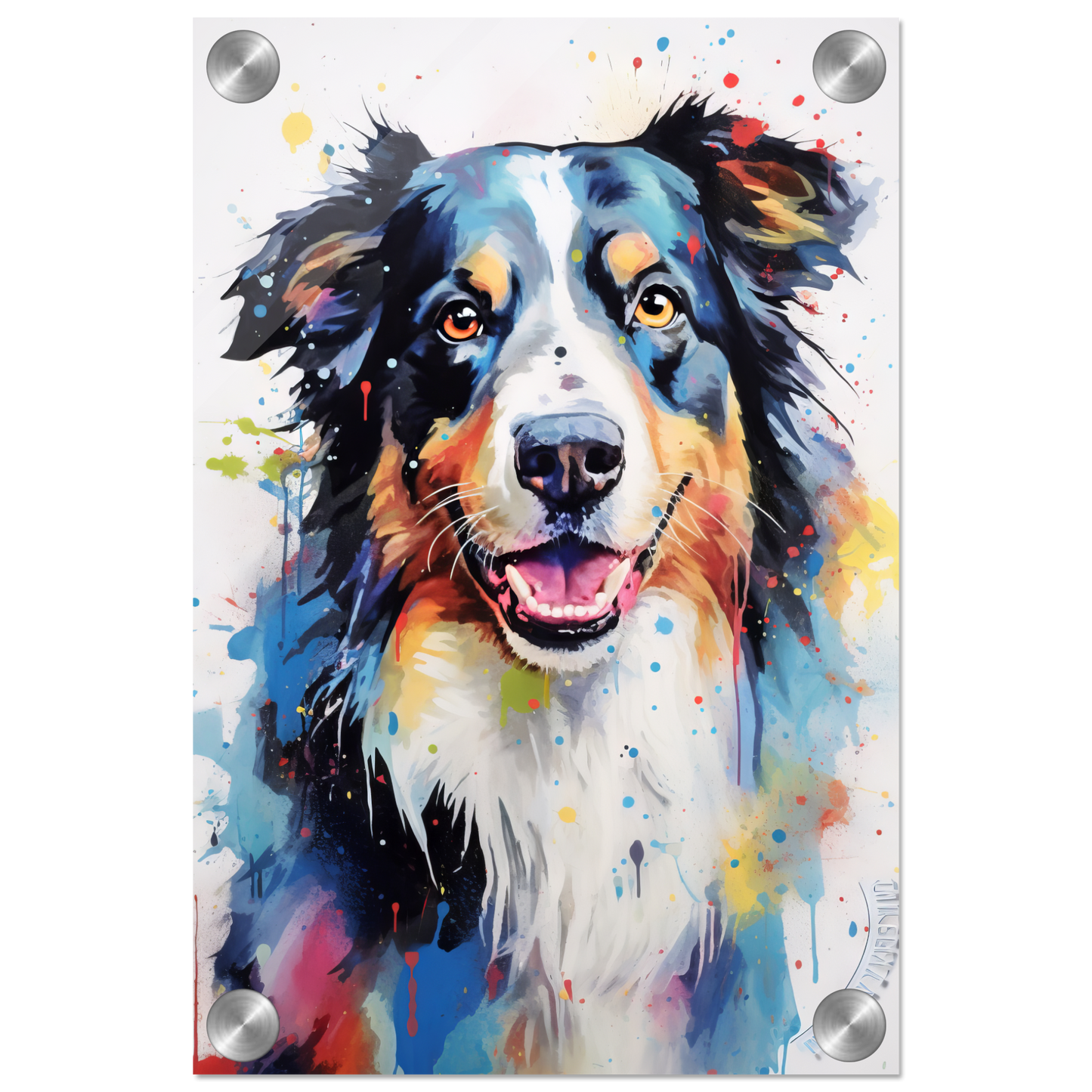 Dog collie pop art (DOG85)