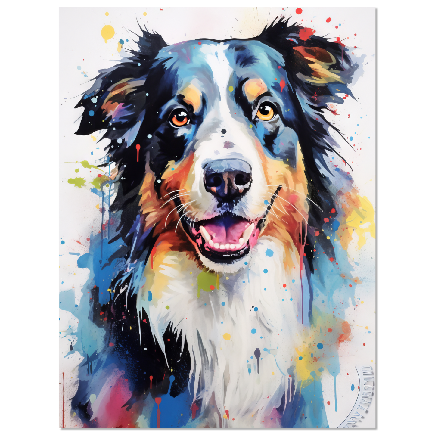 Dog collie pop art (DOG85)