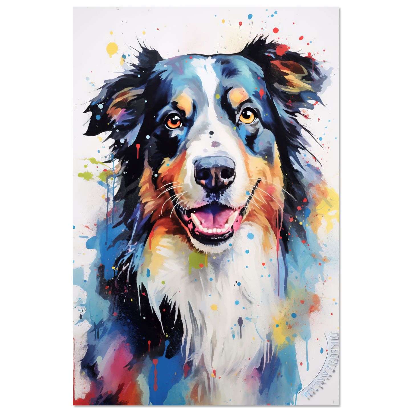 Dog collie pop art (DOG85)