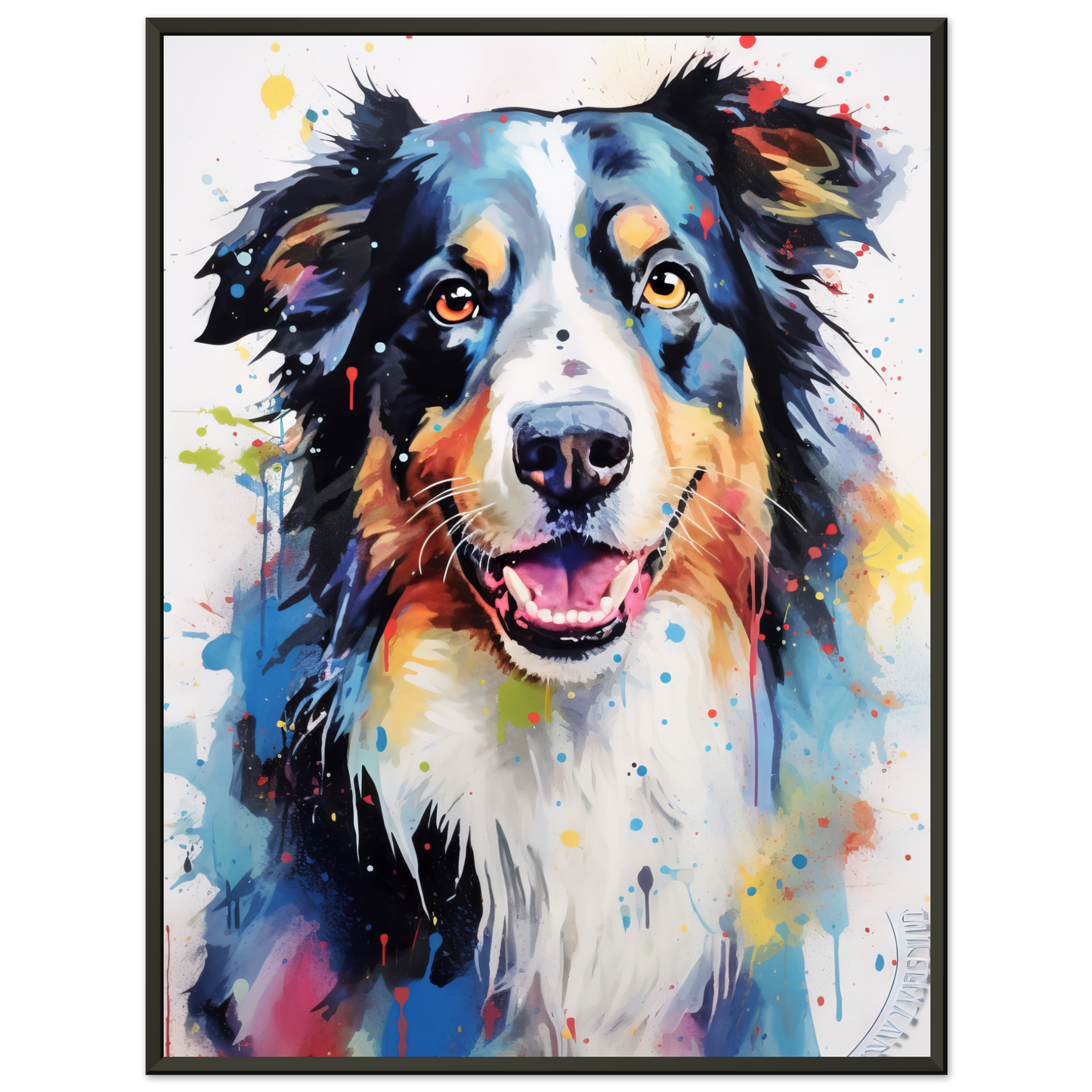 Dog collie pop art (DOG85)