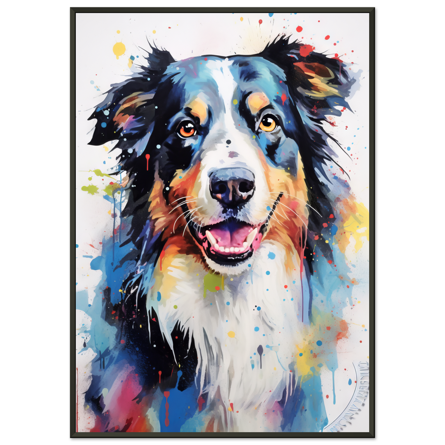 Dog collie pop art (DOG85)