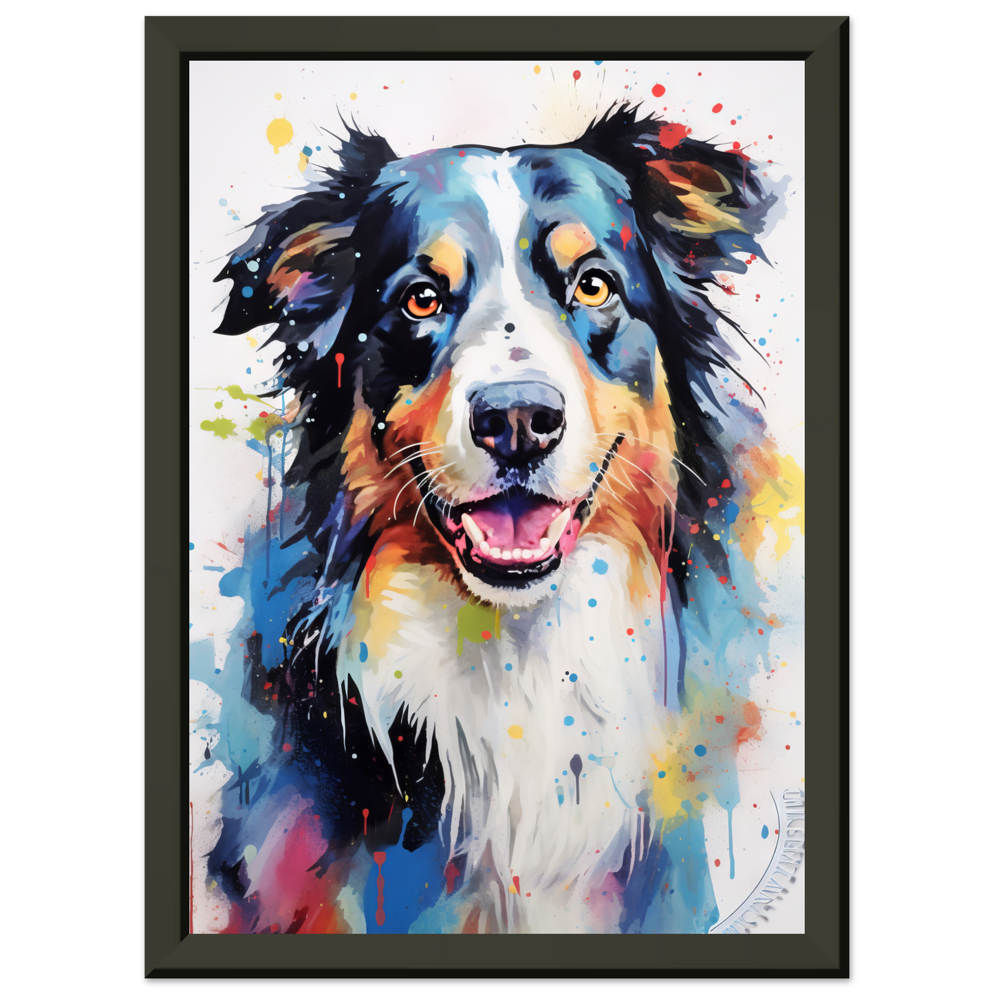 Dog collie pop art (DOG85)