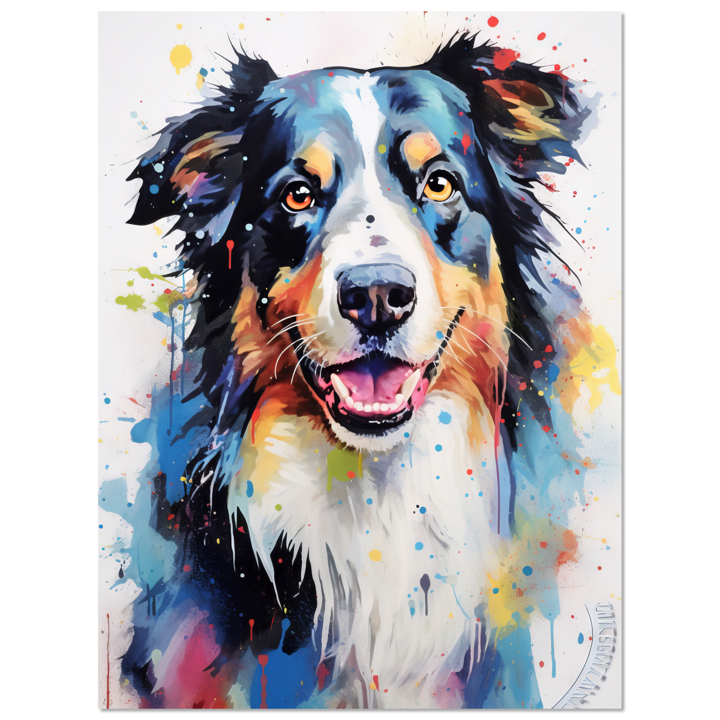 Dog collie pop art (DOG85)