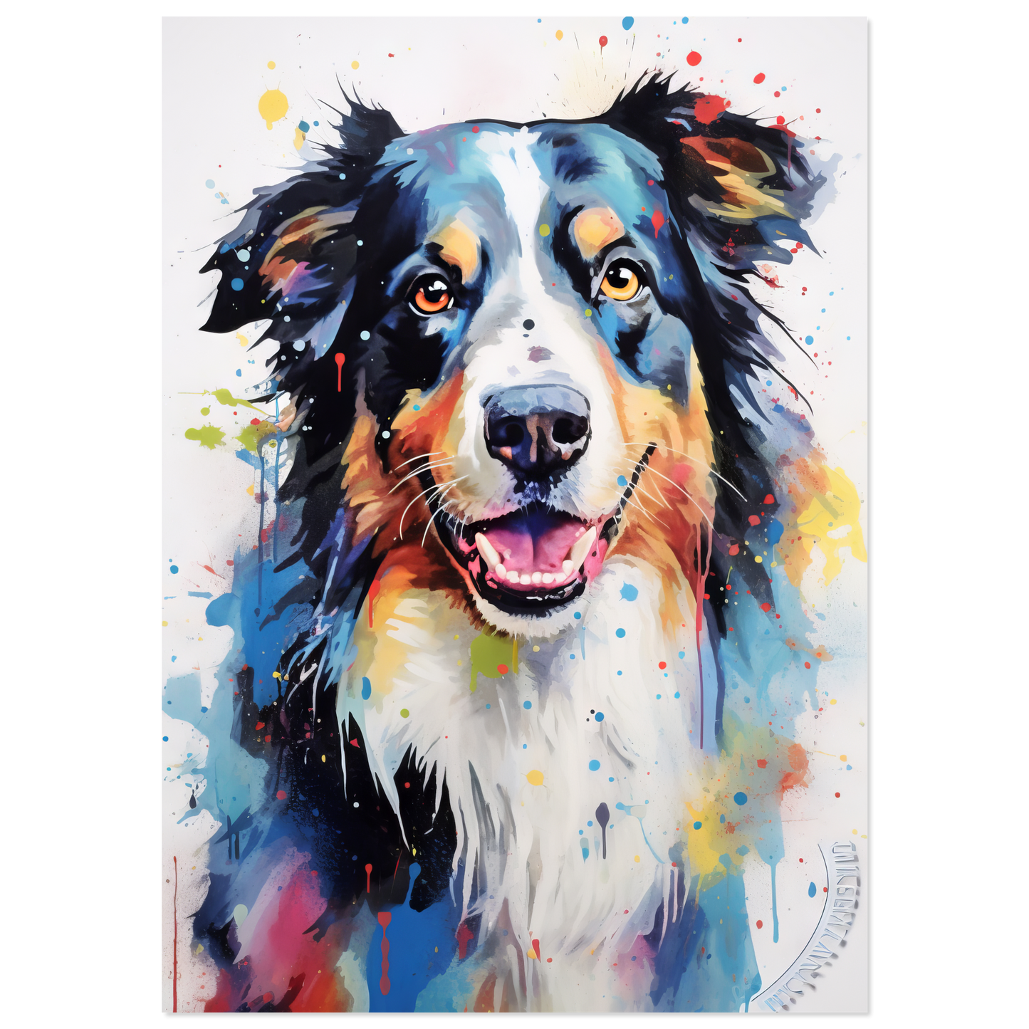 Dog collie pop art (DOG85)