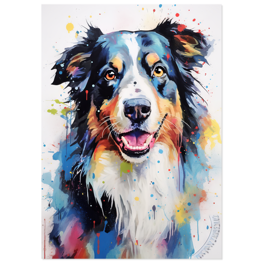 Dog collie pop art (DOG85)