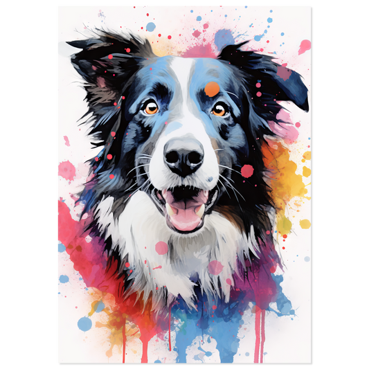 Dog collie pop art (DOG86)