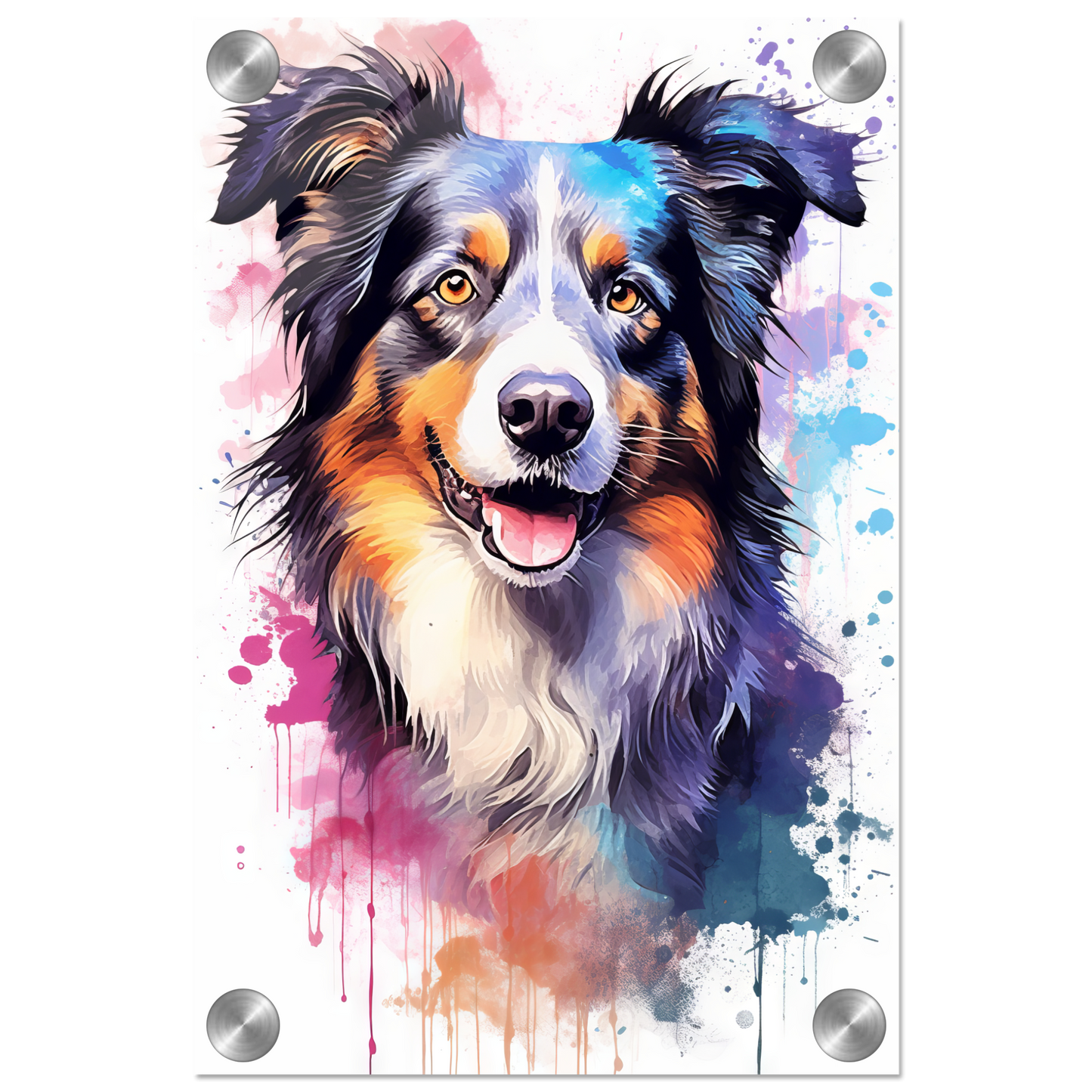 Dog collie pop art (DOG87)