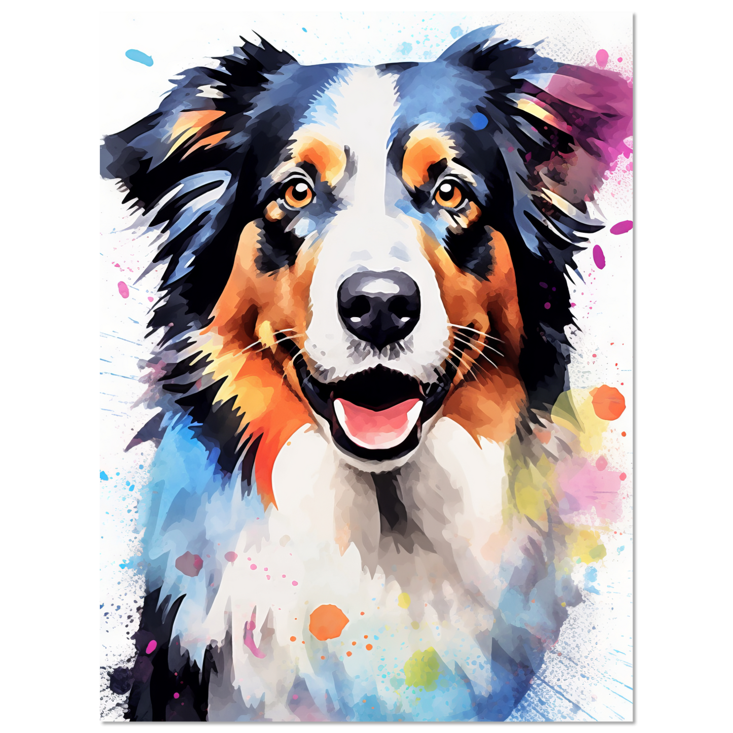 Dog collie pop art (DOG88)