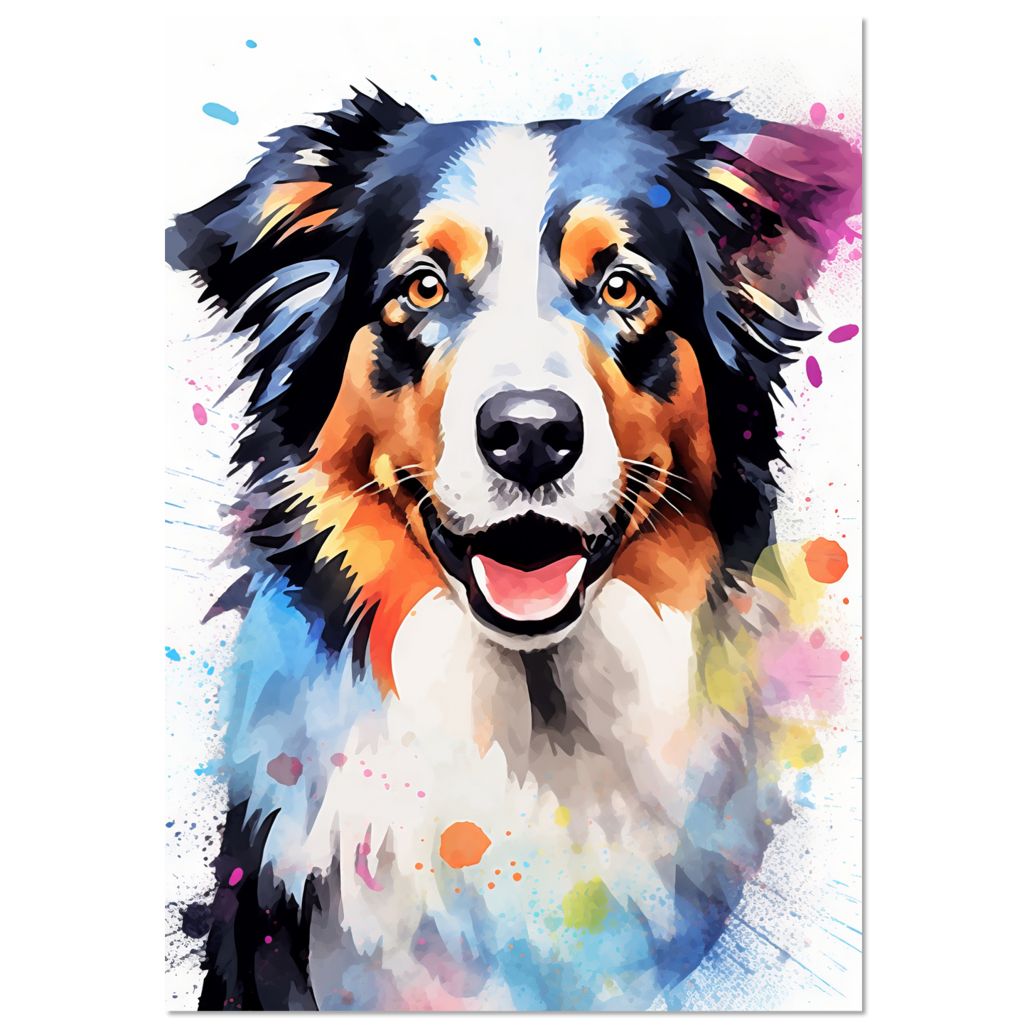Dog collie pop art (DOG88)