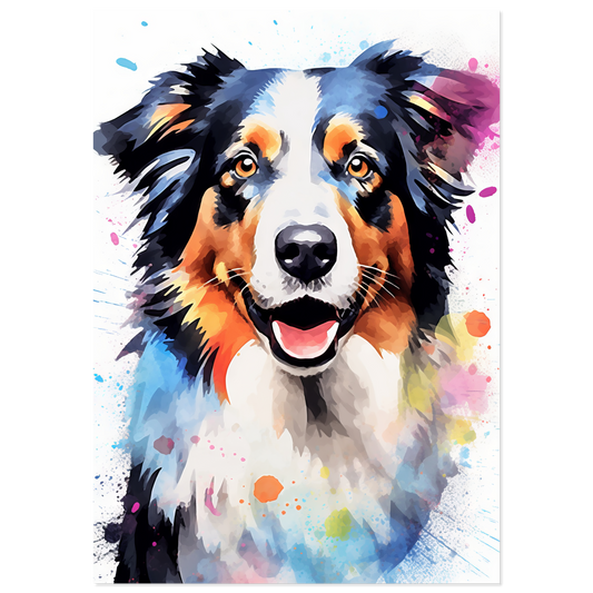 Dog collie pop art (DOG88)