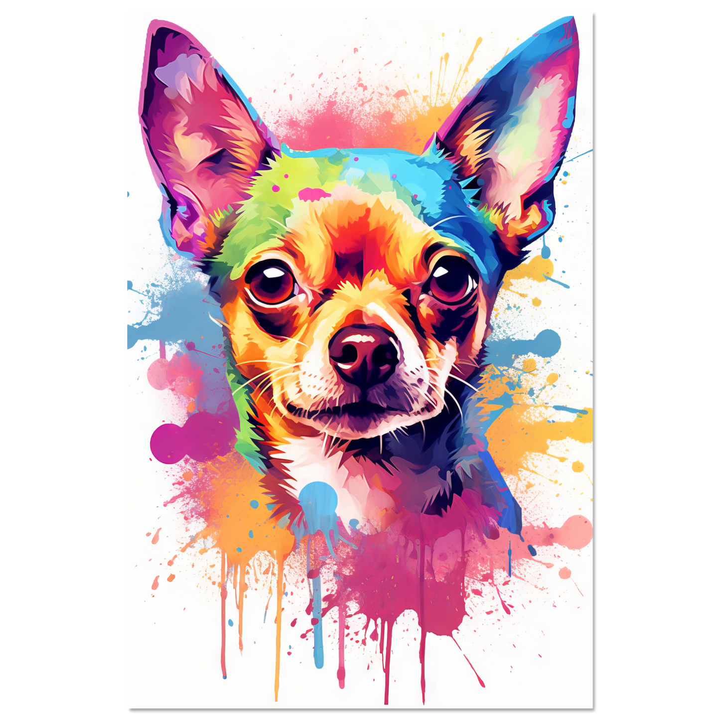 Dog Chihuahua pop art (DOG89)