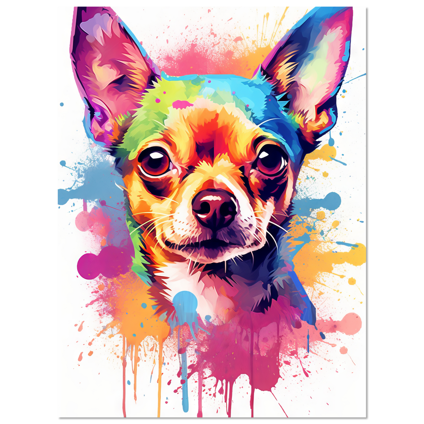 Dog Chihuahua pop art (DOG89)