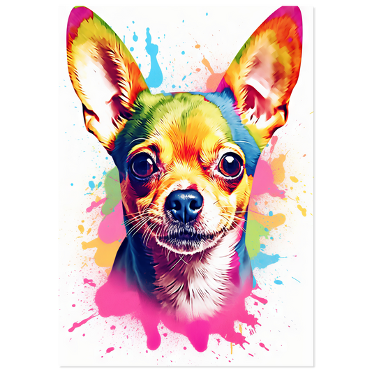 Dog Chihuahua pop art (DOG91)