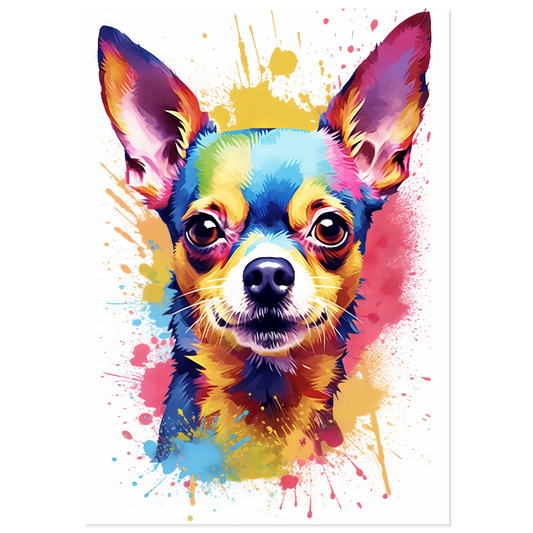 Dog Chihuahua pop art (DOG92)