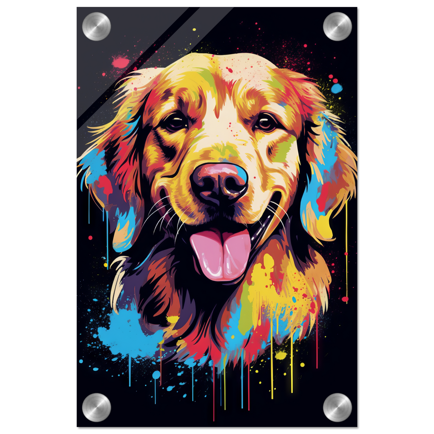 Dog Golden Retriever Pop Art (DOG93)