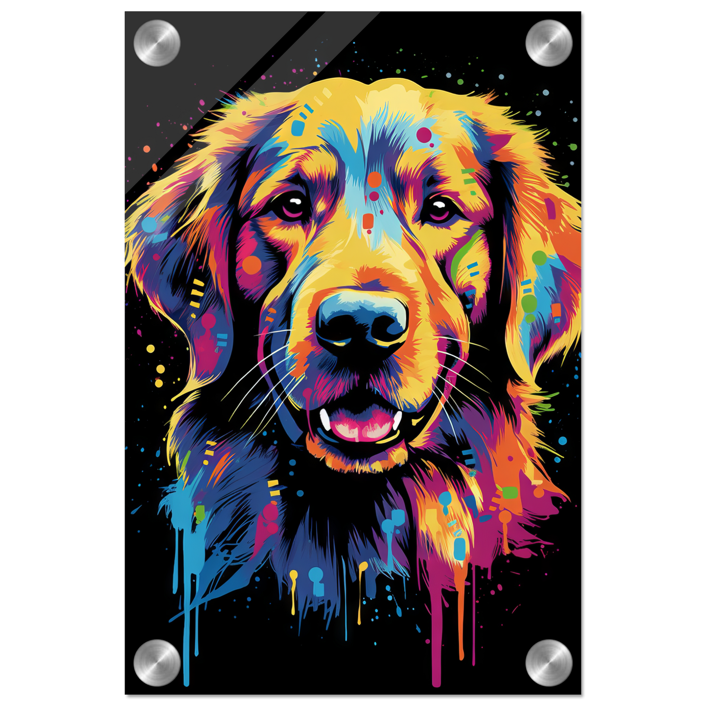 Dog Golden Retriever Pop Art (DOG94)