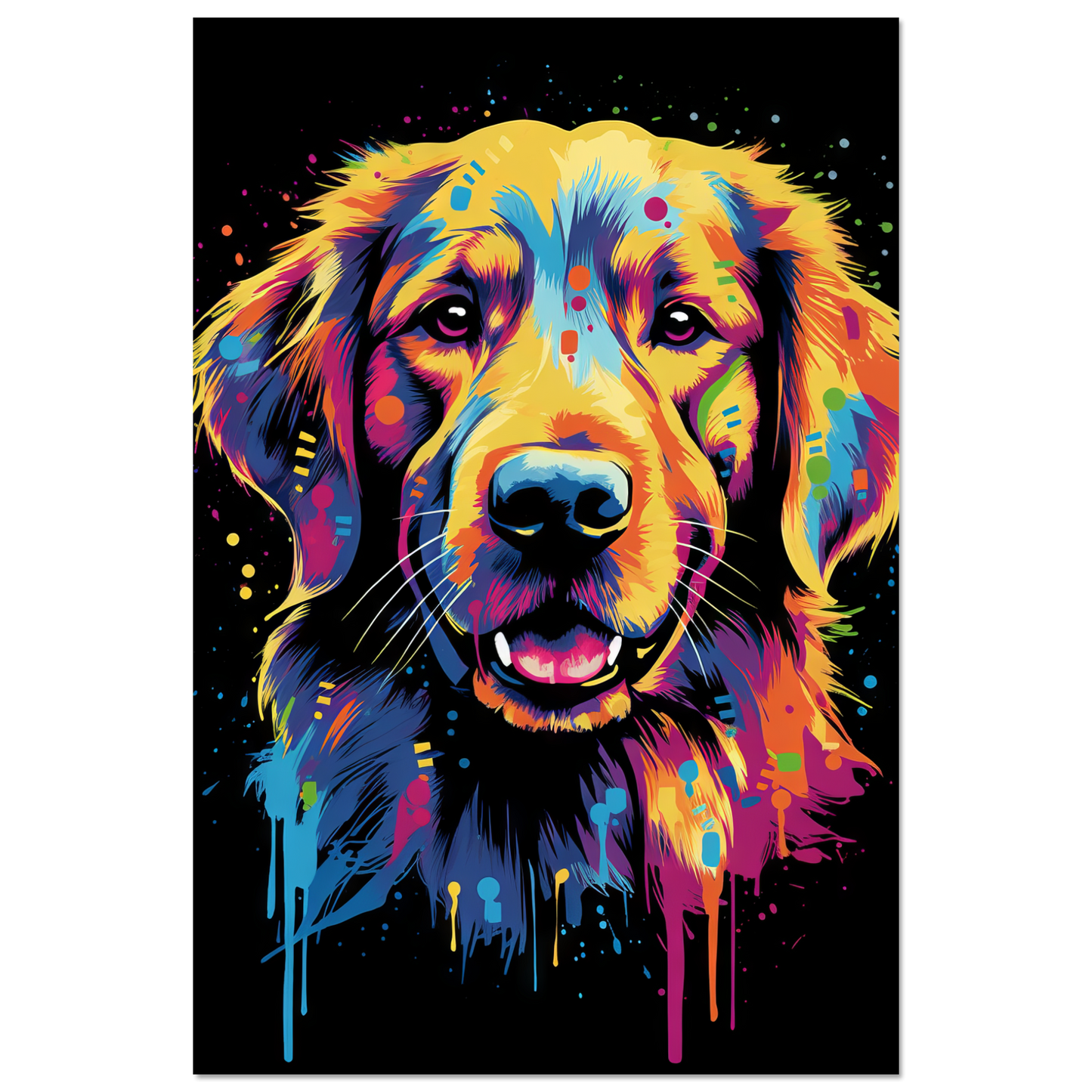 Dog Golden Retriever Pop Art (DOG94)