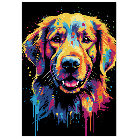 Dog Golden Retriever Pop Art (DOG94)