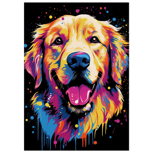 Dog Golden Retriever Pop Art (DOG95)