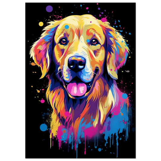 Dog Golden Retriever Pop Art (DOG100)