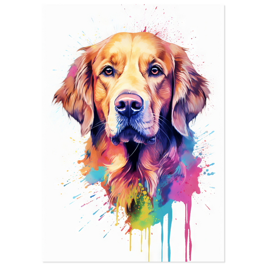 Dog Golden Retriever Pop Art (DOG97)