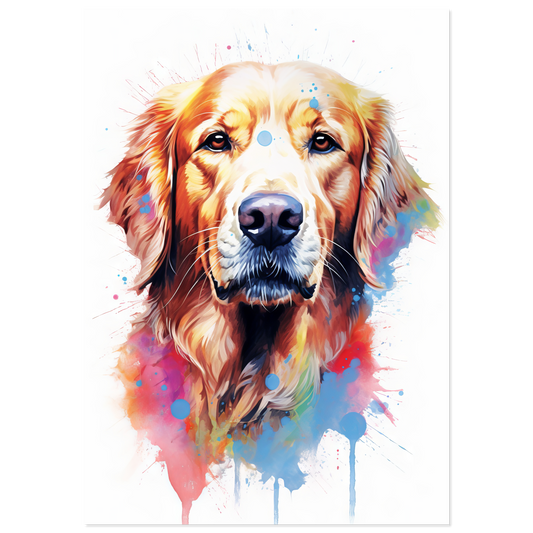 Dog Golden Retriever Pop Art (DOG98)