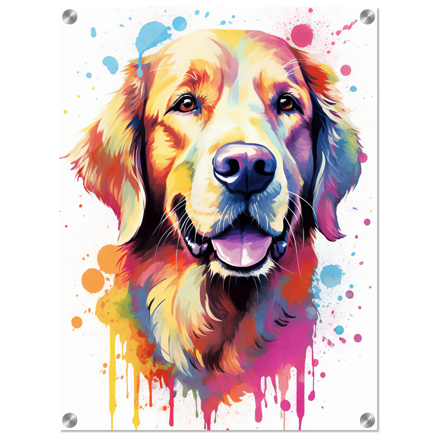 Dog Golden Retriever Pop Art (DOG99)
