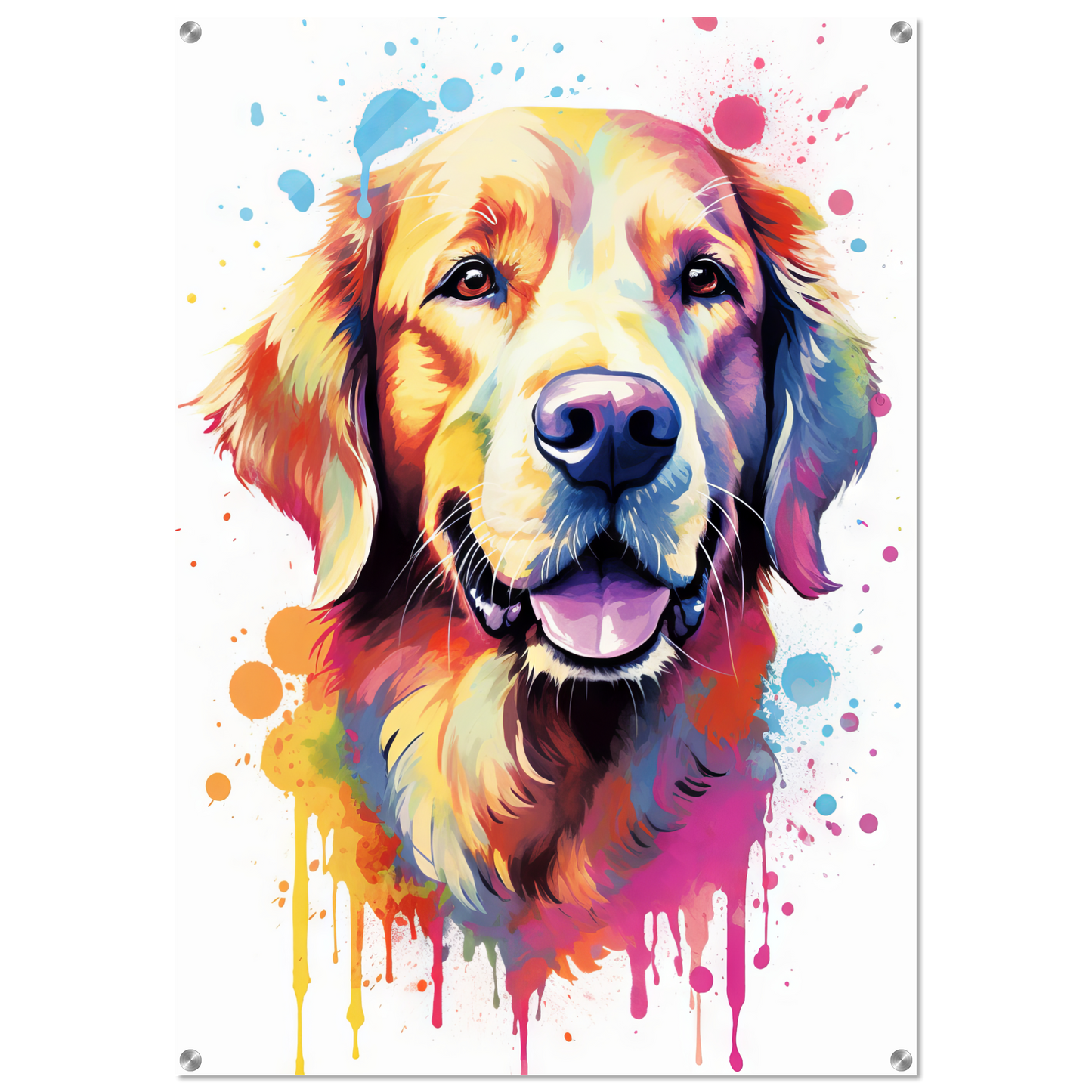 Dog Golden Retriever Pop Art (DOG99)