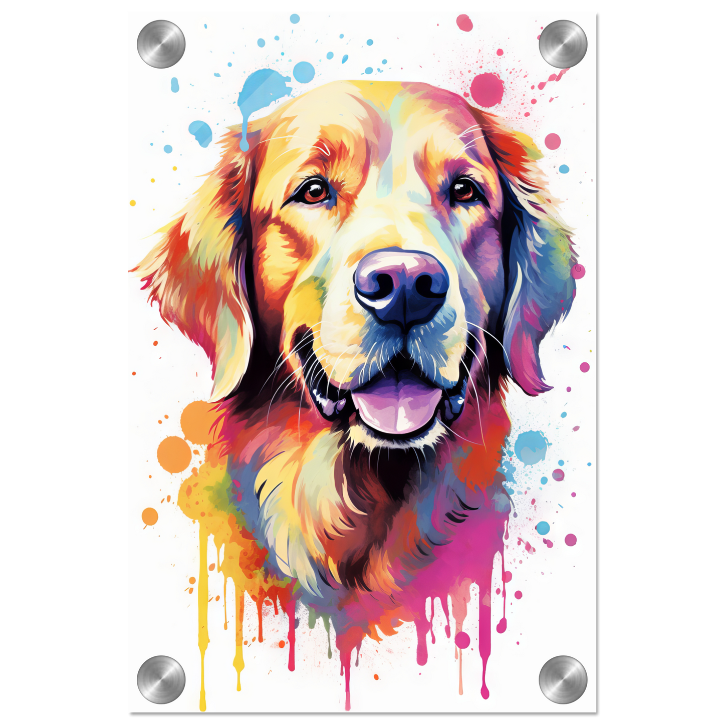 Dog Golden Retriever Pop Art (DOG99)