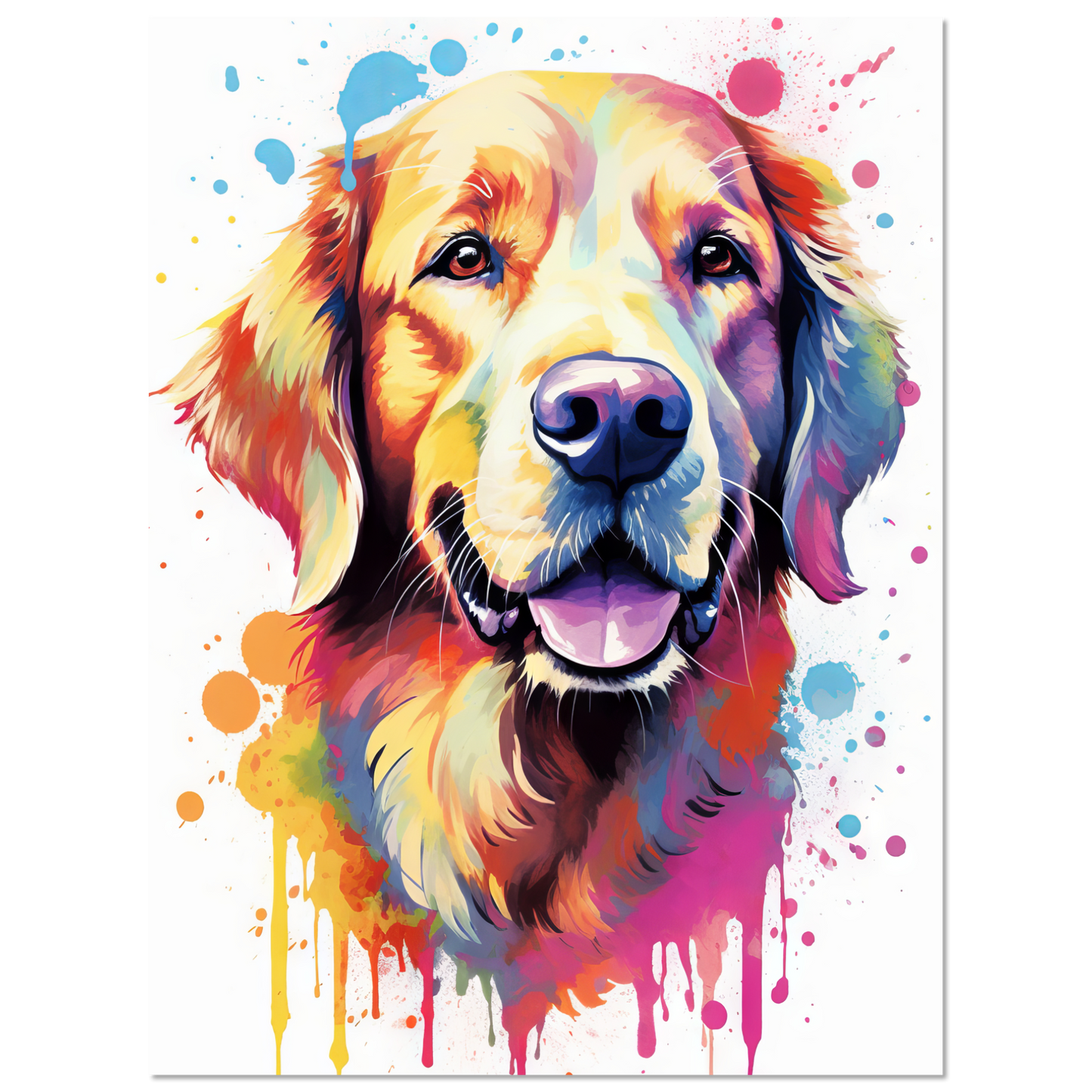 Dog Golden Retriever Pop Art (DOG99)