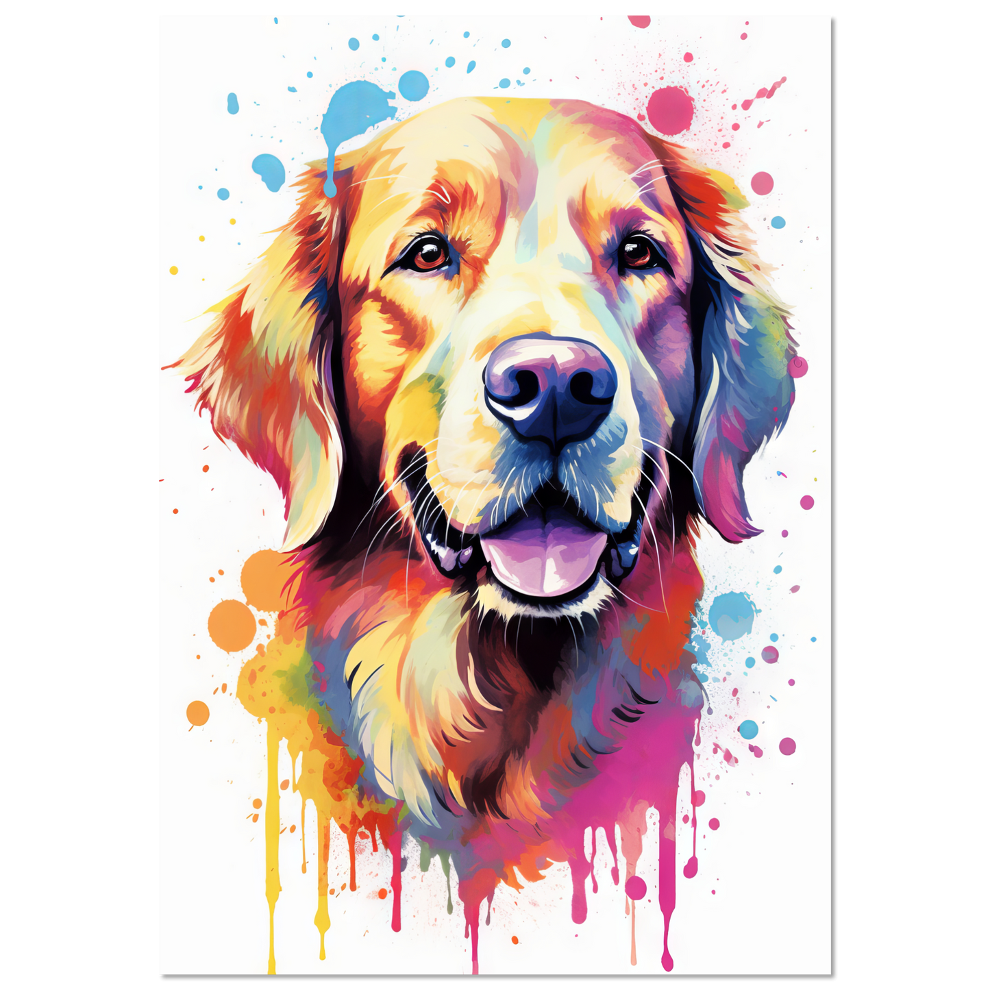 Dog Golden Retriever Pop Art (DOG99)