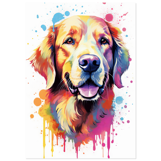 Dog Golden Retriever Pop Art (DOG99)