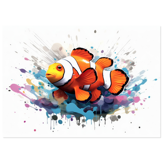 Clown fish clown fish pop art (FISH37)