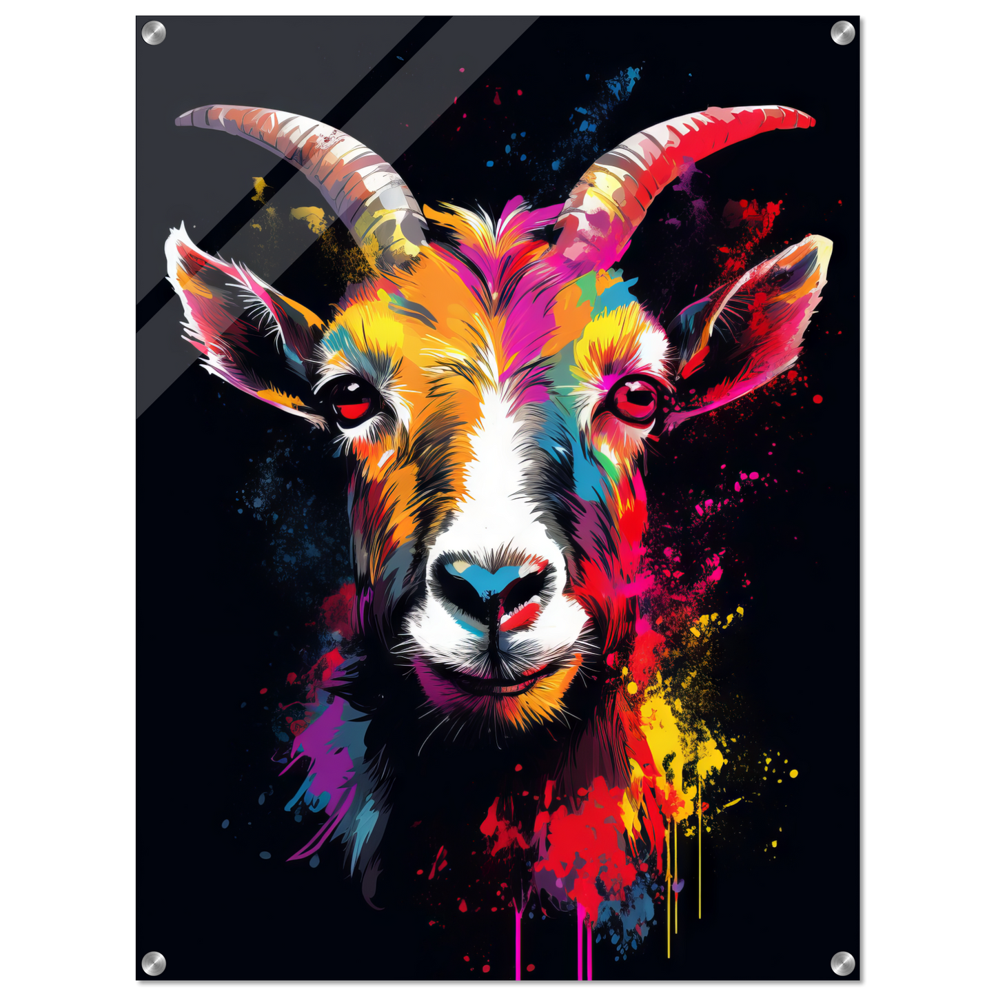 Ziegen Ziege (Pop-Art) (GOAT01)