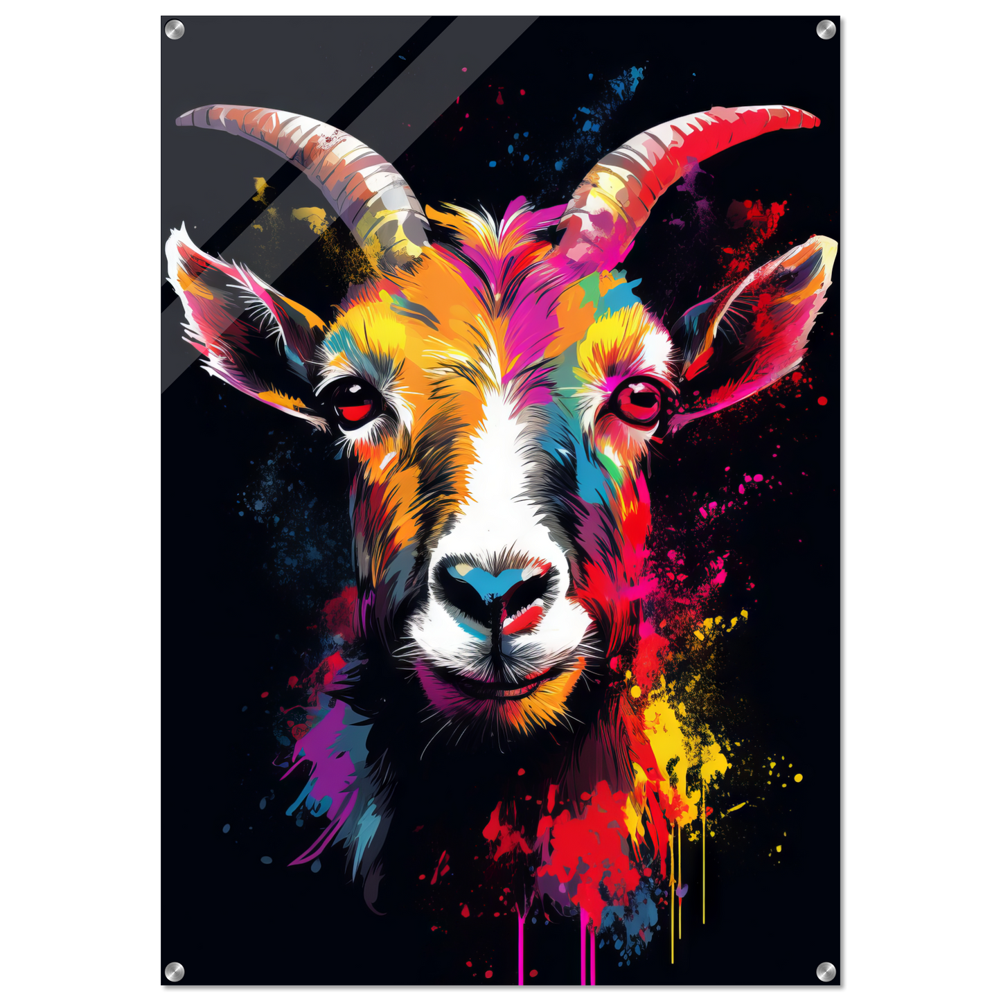 Ziegen Ziege (Pop-Art) (GOAT01)