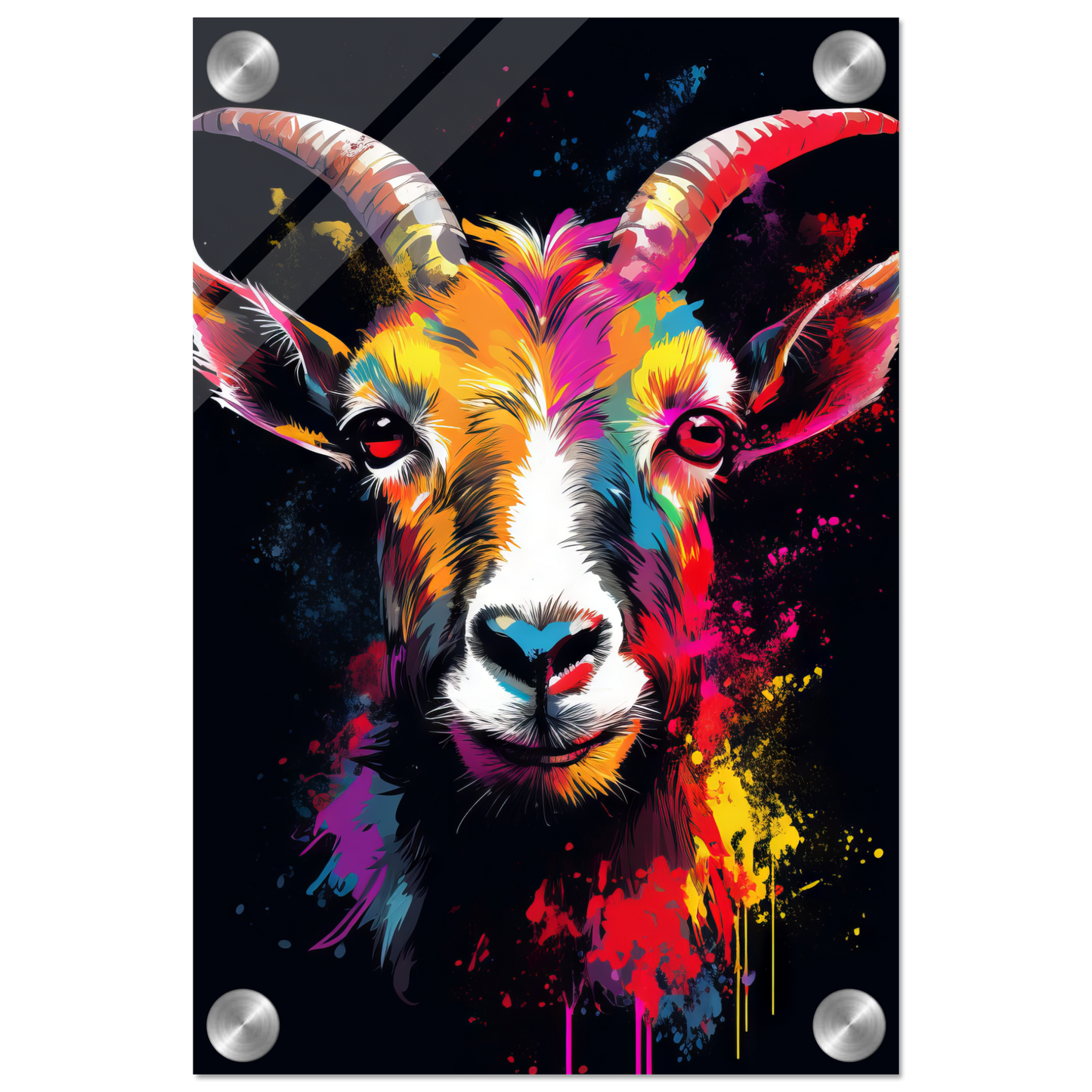 Ziegen Ziege (Pop-Art) (GOAT01)