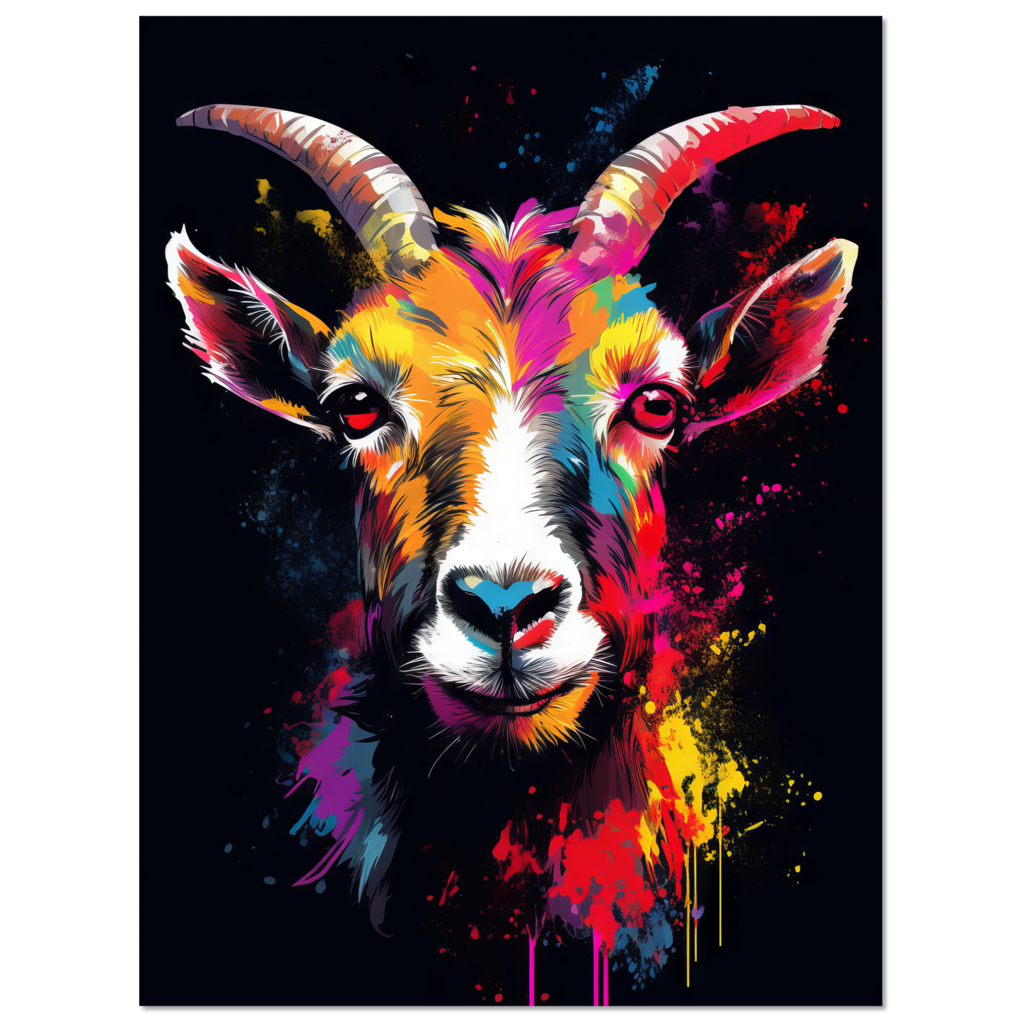 Ziegen Ziege (Pop-Art) (GOAT01)