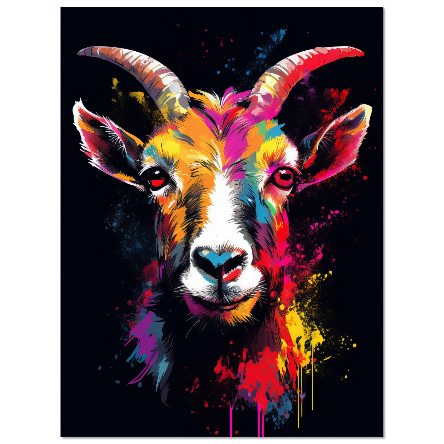 Ziegen Ziege (Pop-Art) (GOAT01)