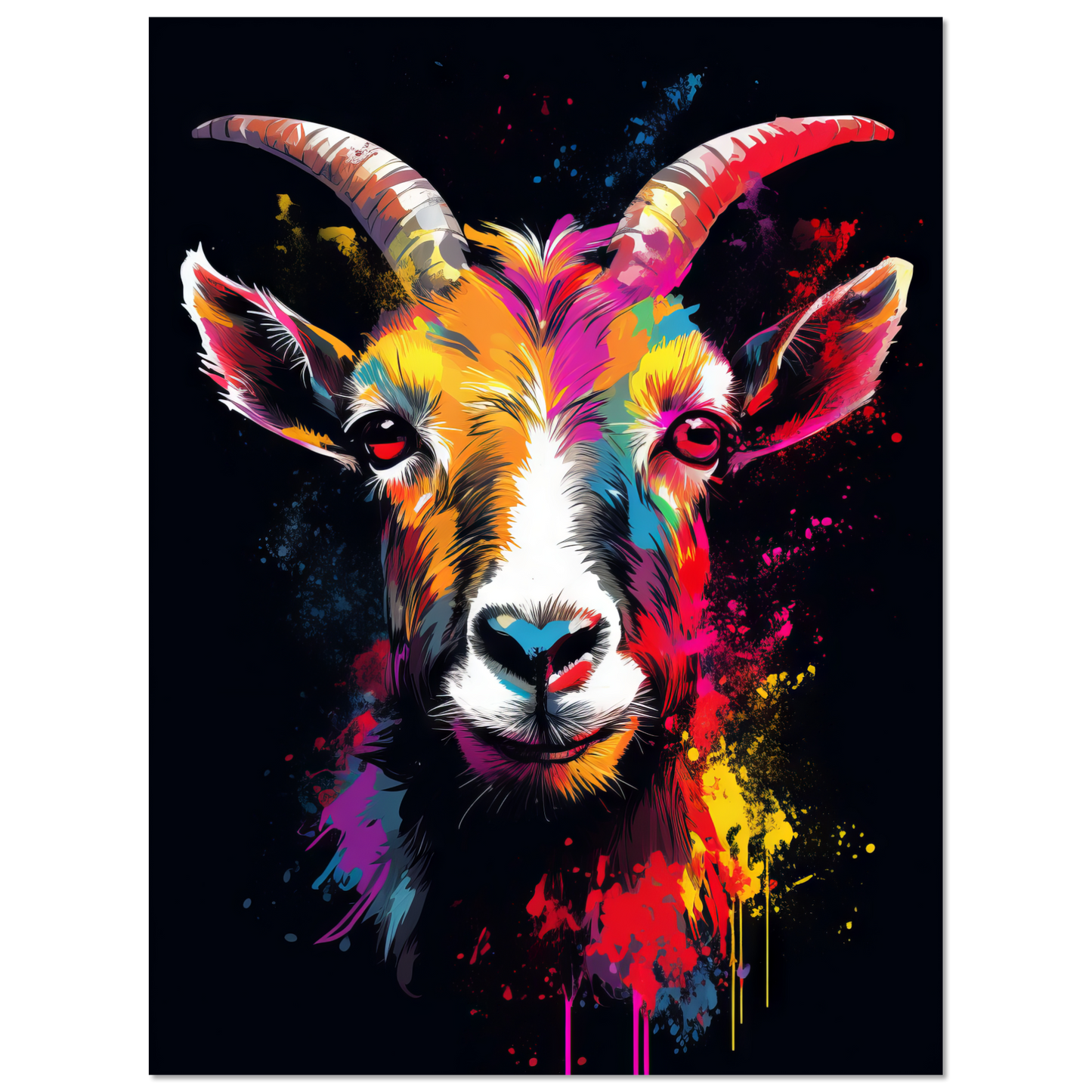 Ziegen Ziege (Pop-Art) (GOAT01)