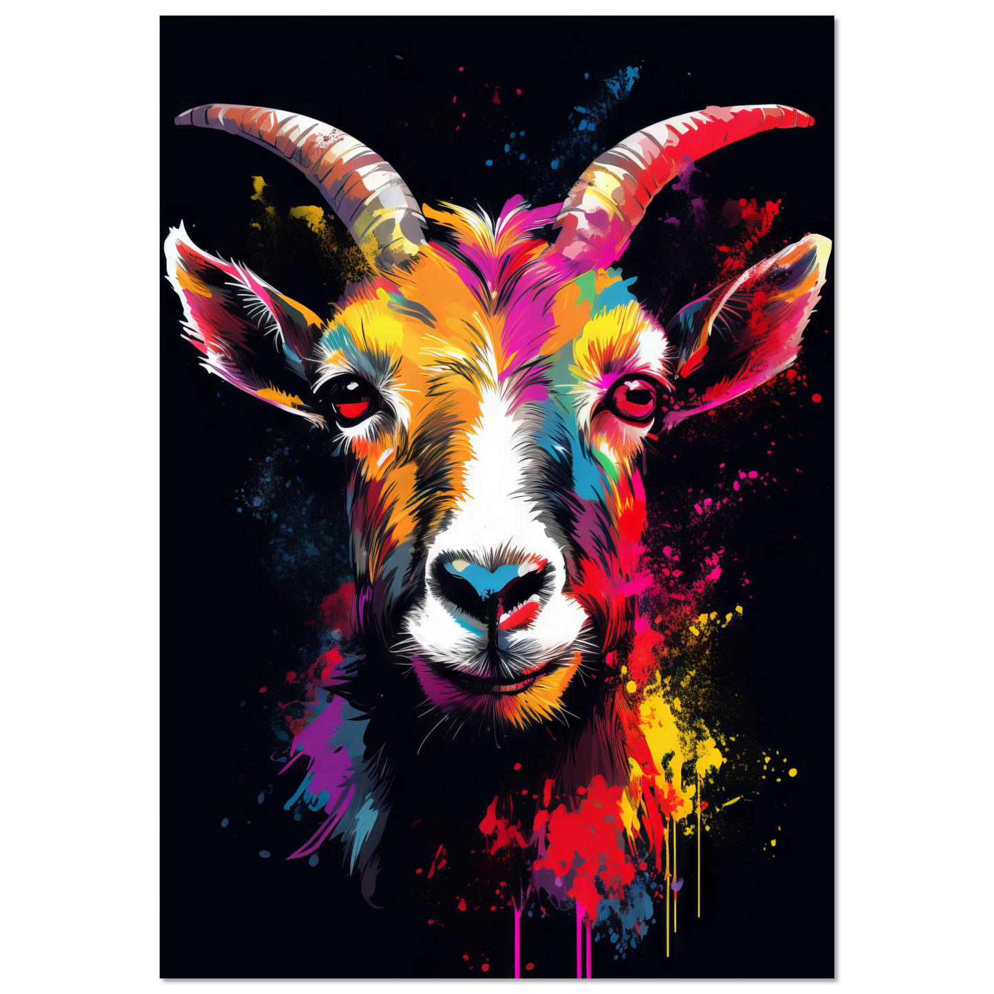 Ziegen Ziege (Pop-Art) (GOAT01)