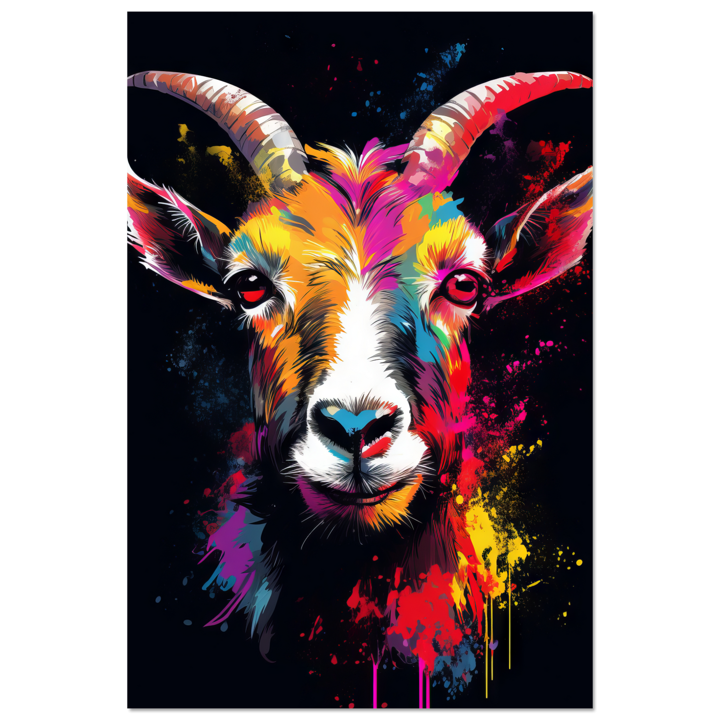 Ziegen Ziege (Pop-Art) (GOAT01)