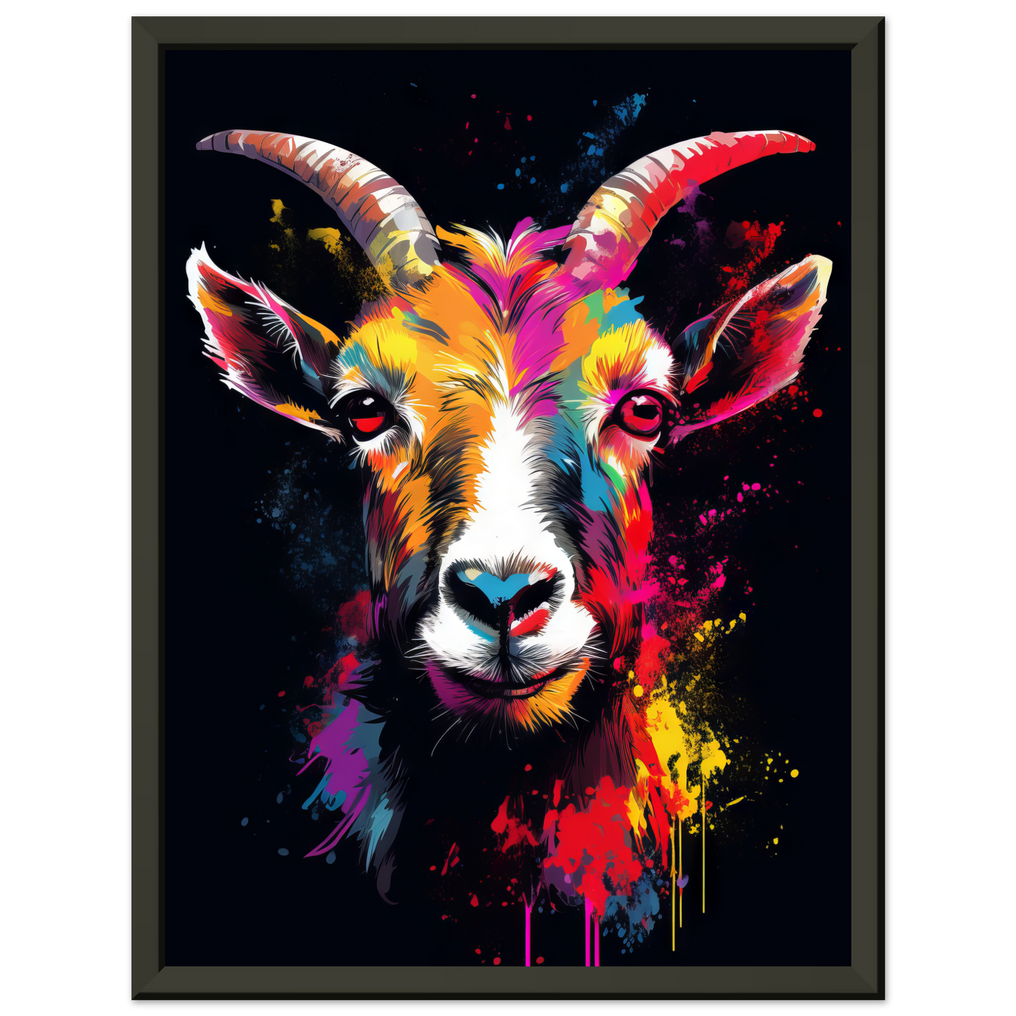 Ziegen Ziege (Pop-Art) (GOAT01)