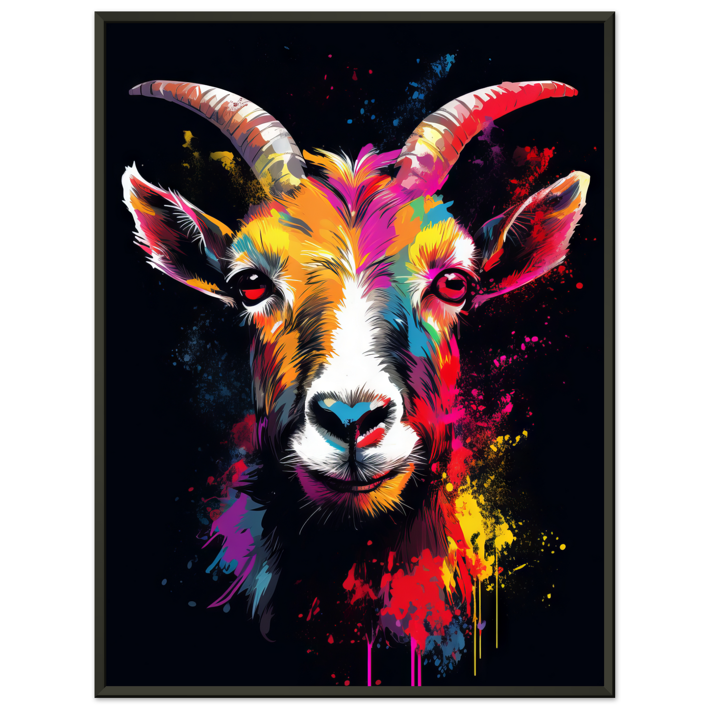 Ziegen Ziege (Pop-Art) (GOAT01)