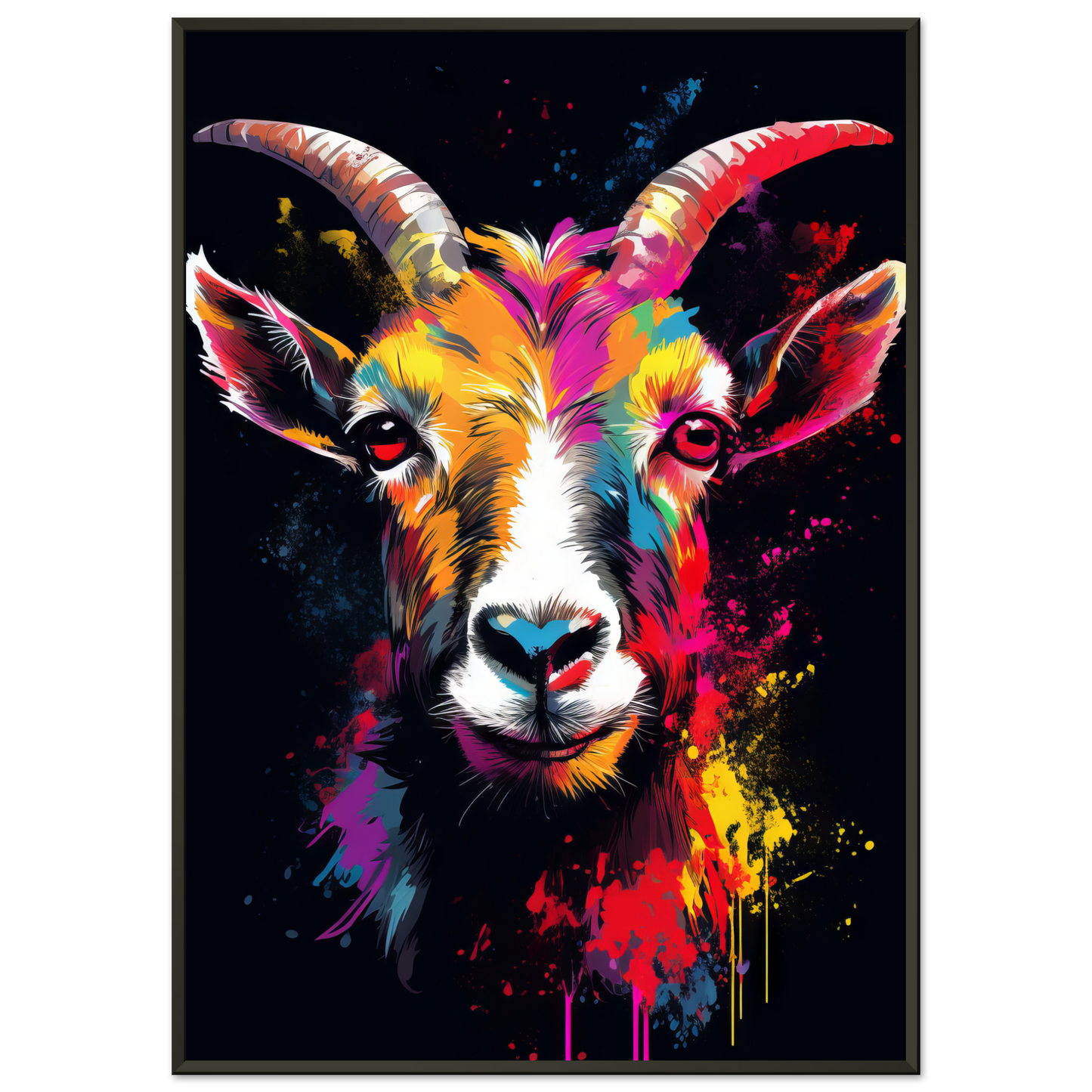 Ziegen Ziege (Pop-Art) (GOAT01)