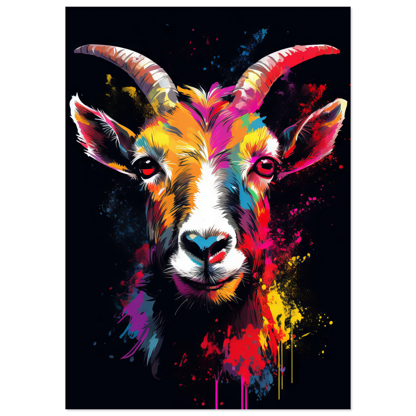Ziegen Ziege (Pop-Art) (GOAT01)