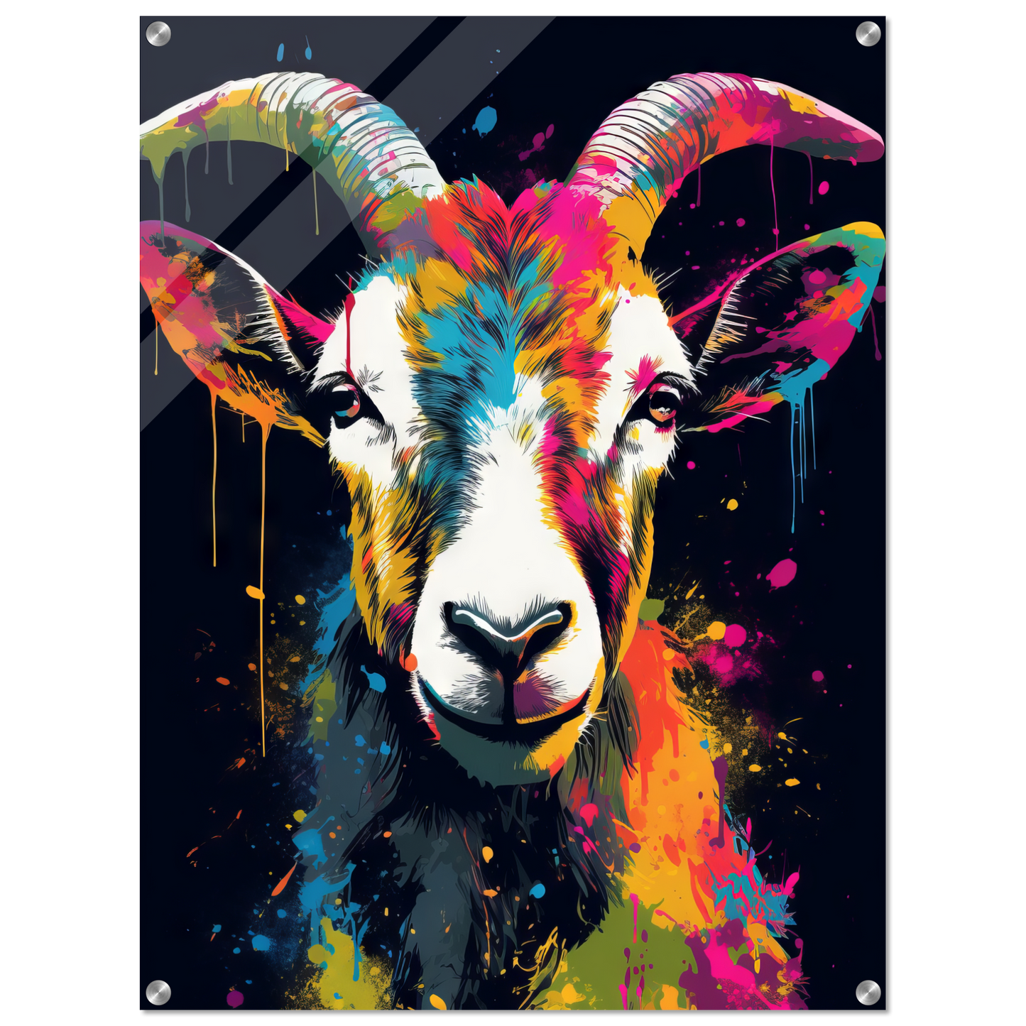 Ziegen Ziege (Pop-Art) (GOAT02)