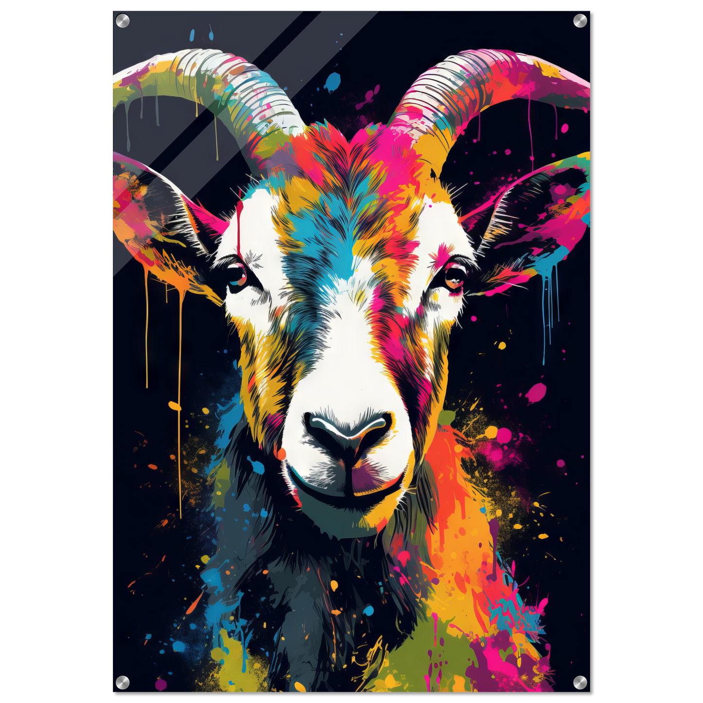Ziegen Ziege (Pop-Art) (GOAT02)